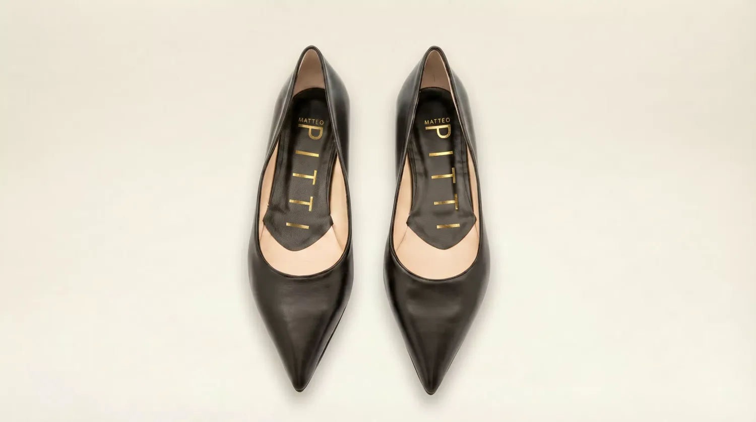 Matteo Pitti Sonia ballerines pointues noires cuir