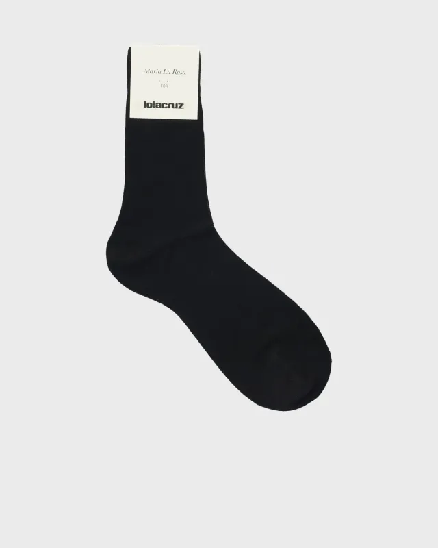 Lola Cruz Silk chaussettes côtelées soie taille unique