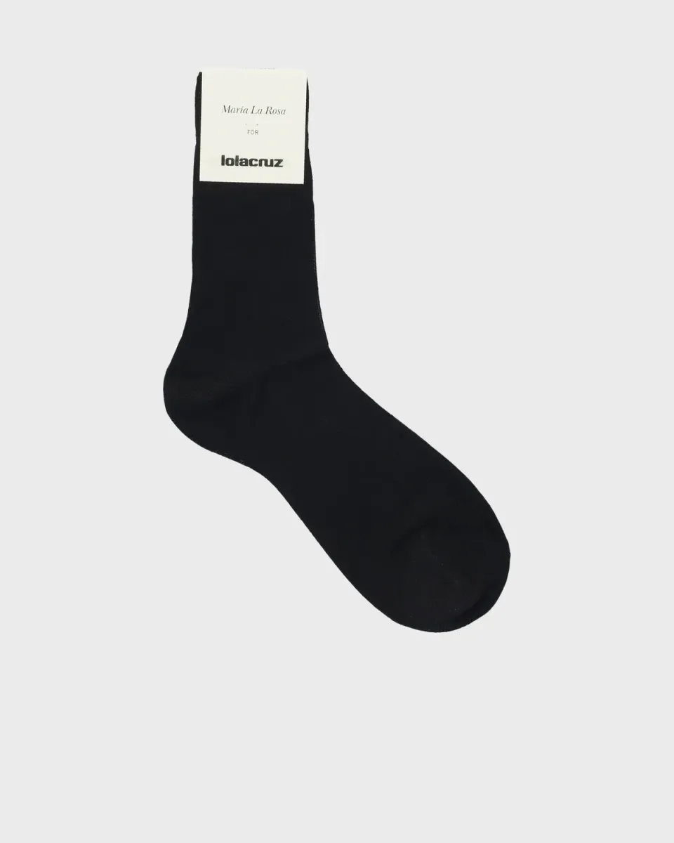 Lola Cruz Silk chaussettes côtelées soie taille unique