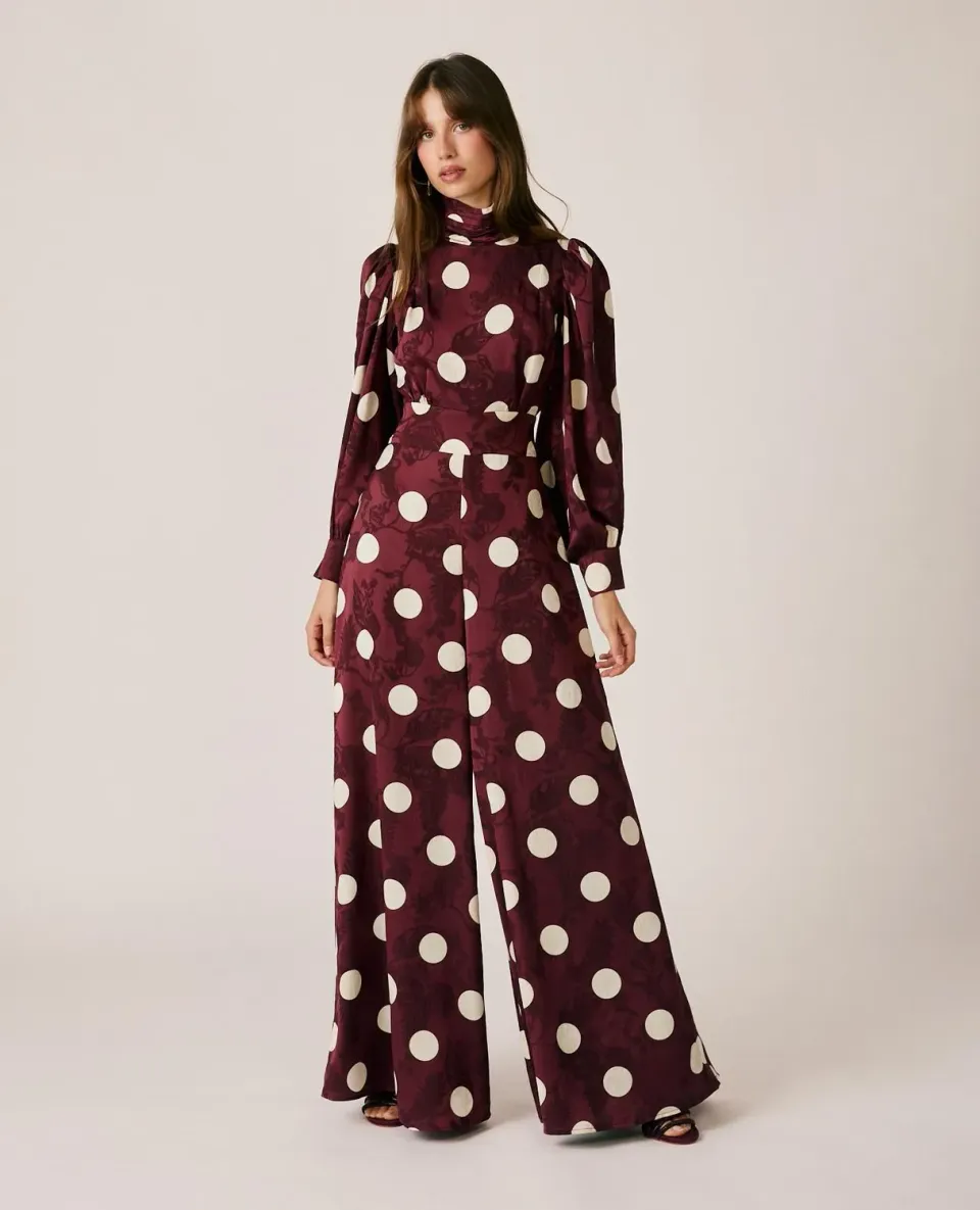Alma en Pena I26CL0300 combinaison bordeaux jacquard