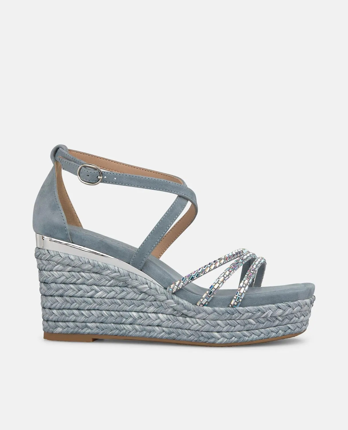 Alma en Pena V265508 sandales compensées jeans 9 cm
