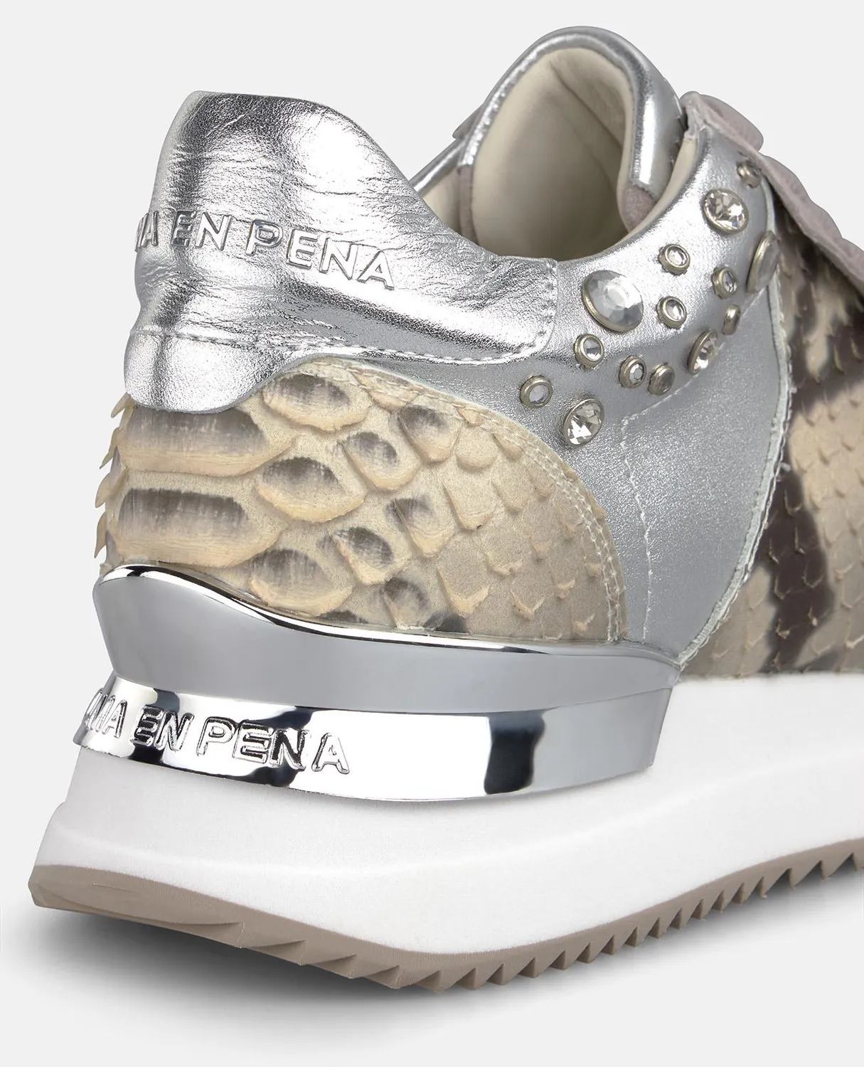 Alma en Pena I261104 sneakers cuir taupe plateforme