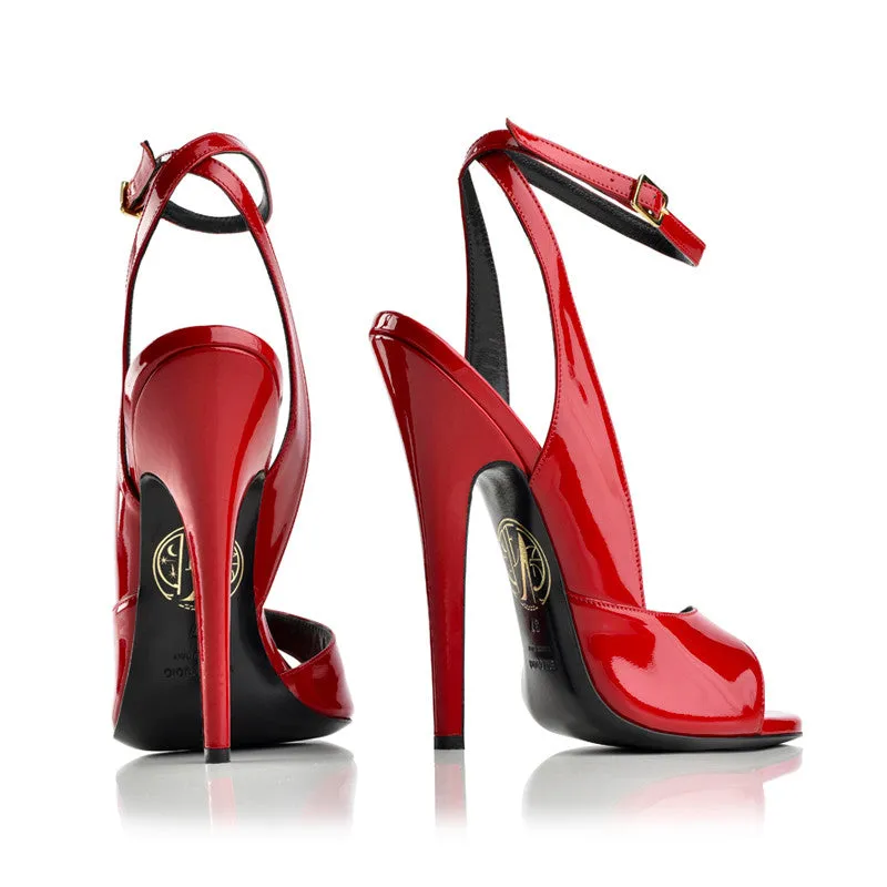 Maison Ernest Flavien 140 sandales rouge cuir vernis