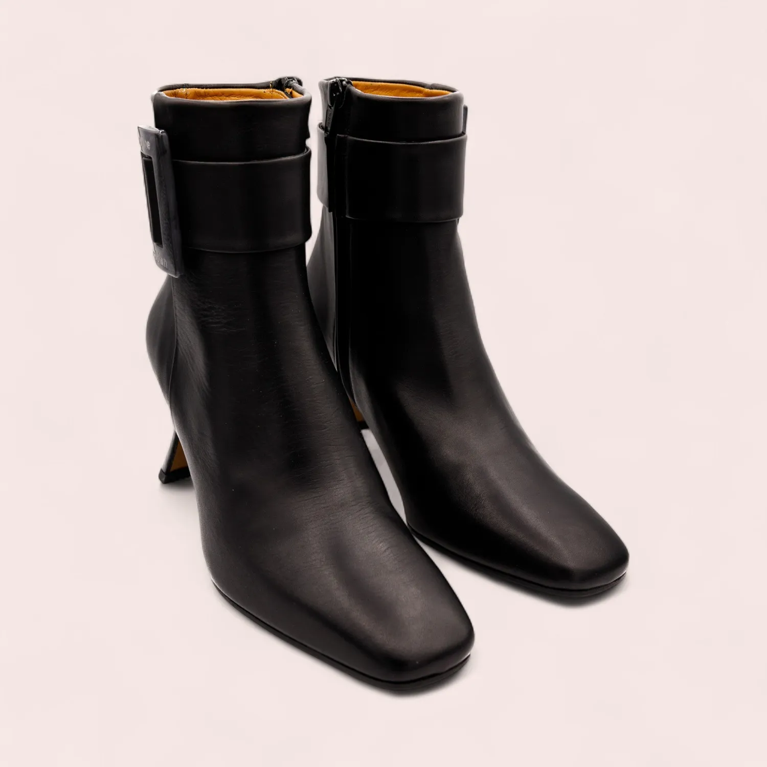 Karine Arabian Billie bottine cuir noir talon 70mm