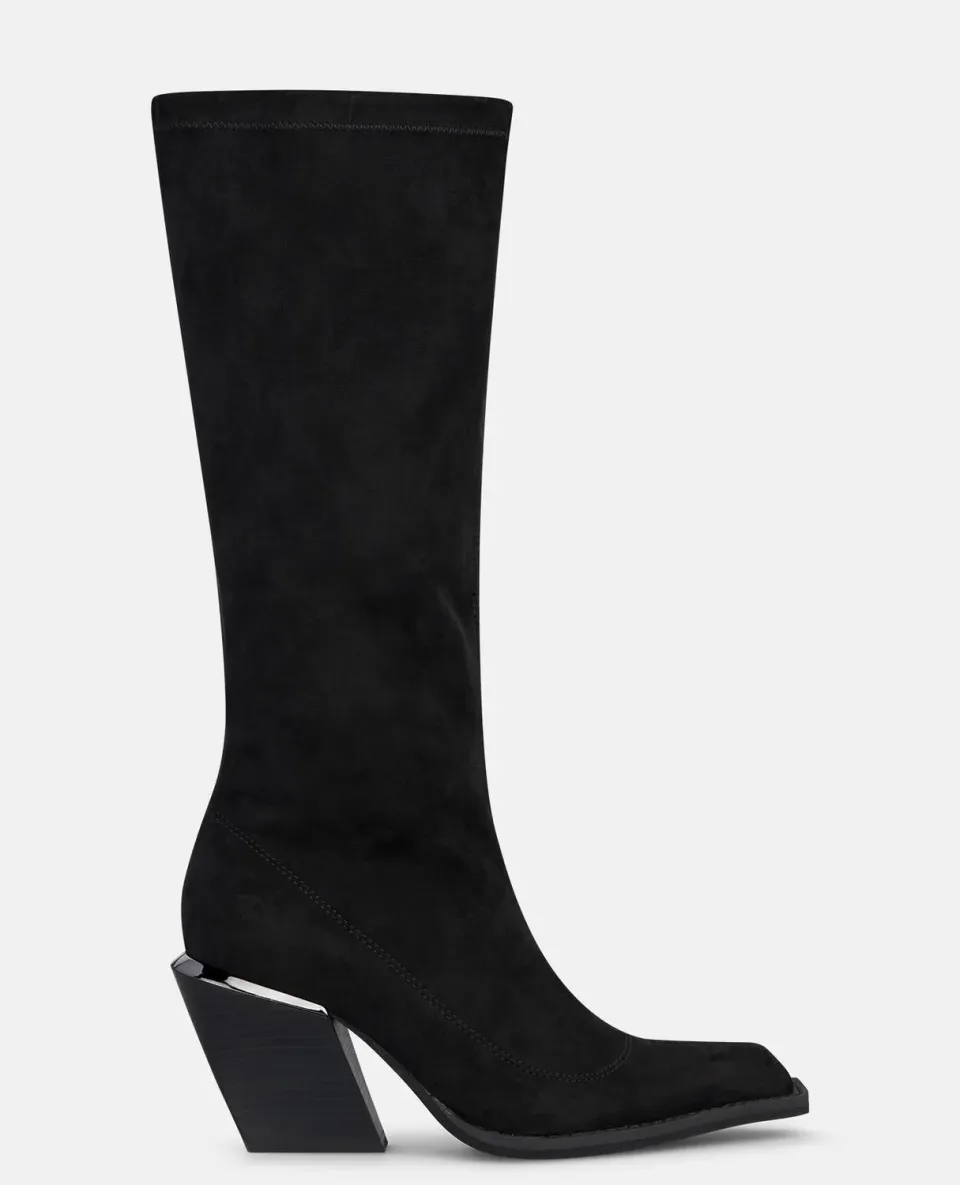 Alma en Pena I260754 botte haute noire talon 8 cm