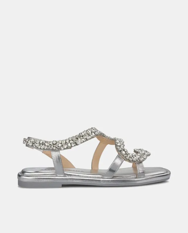 Alma en Pena V240820 sandales plates argent strass