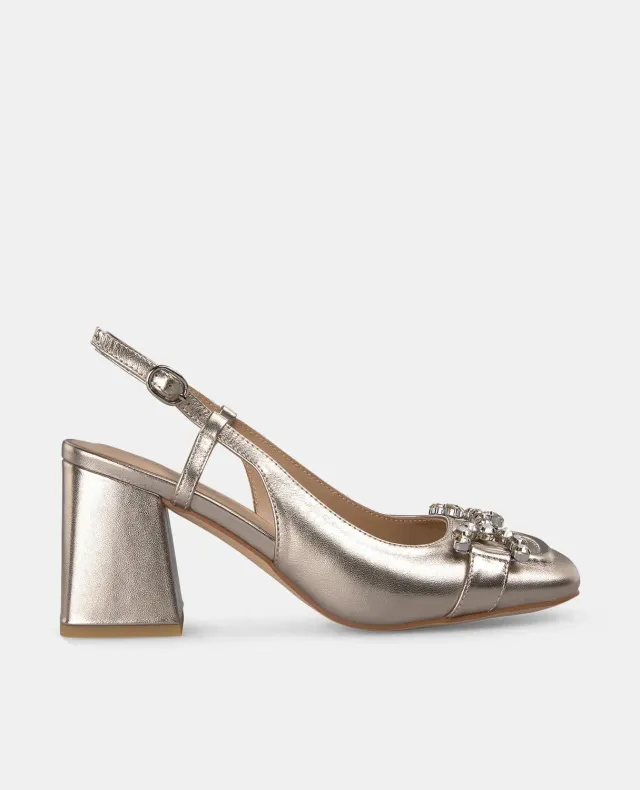 Alma en Pena V250551 escarpins slingback bronze talon 7,5 cm