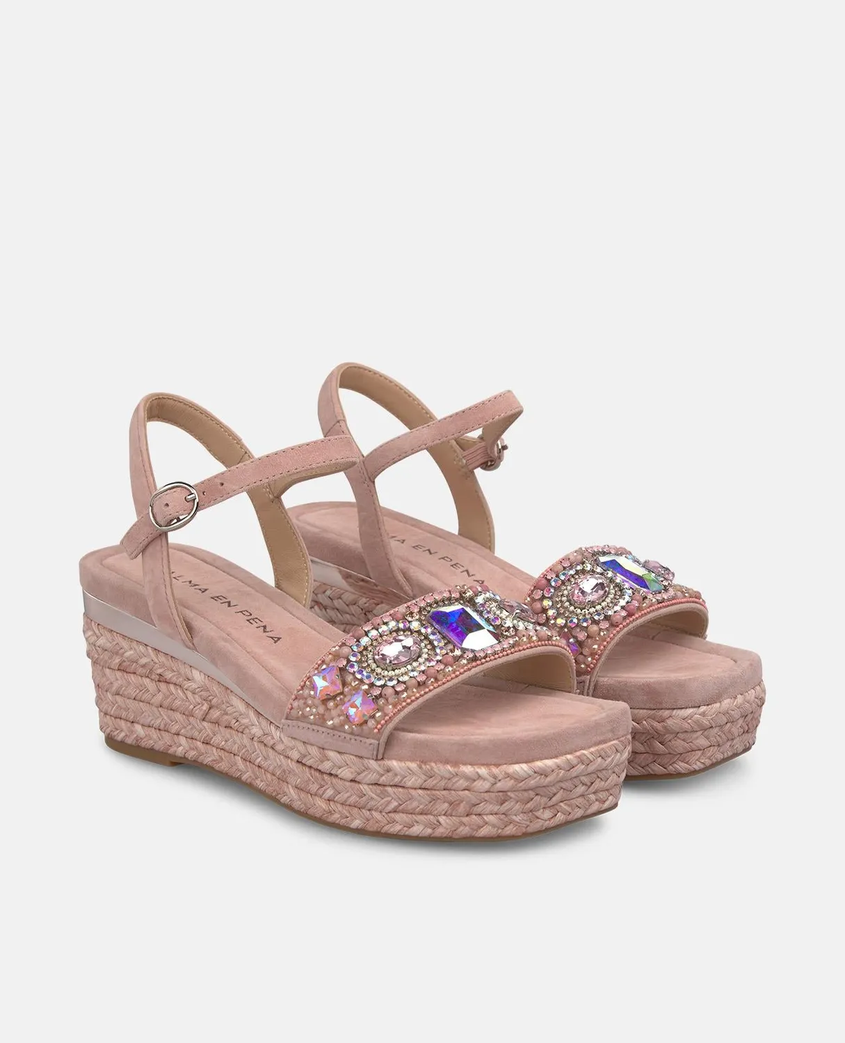 Alma en Pena V266502 sandales compensees rose poudr