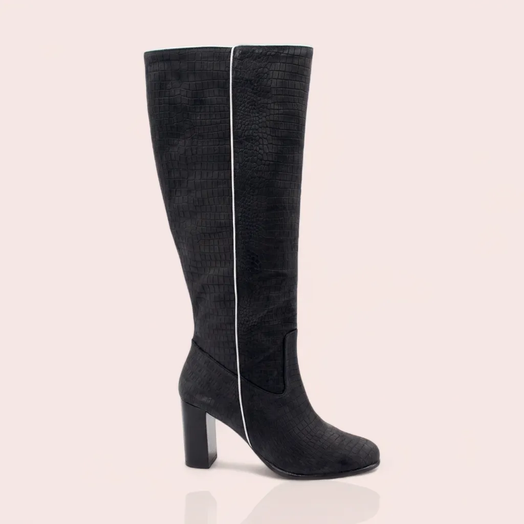 Karine Arabian ANNE botte croco talon 70mm