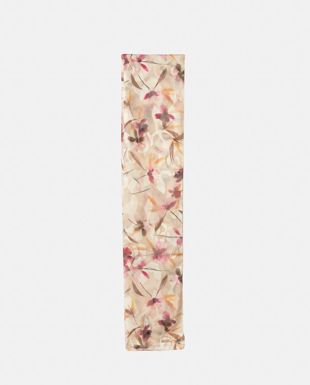 Alma en Pena V26AC100 foulard floral pêche 200 cm