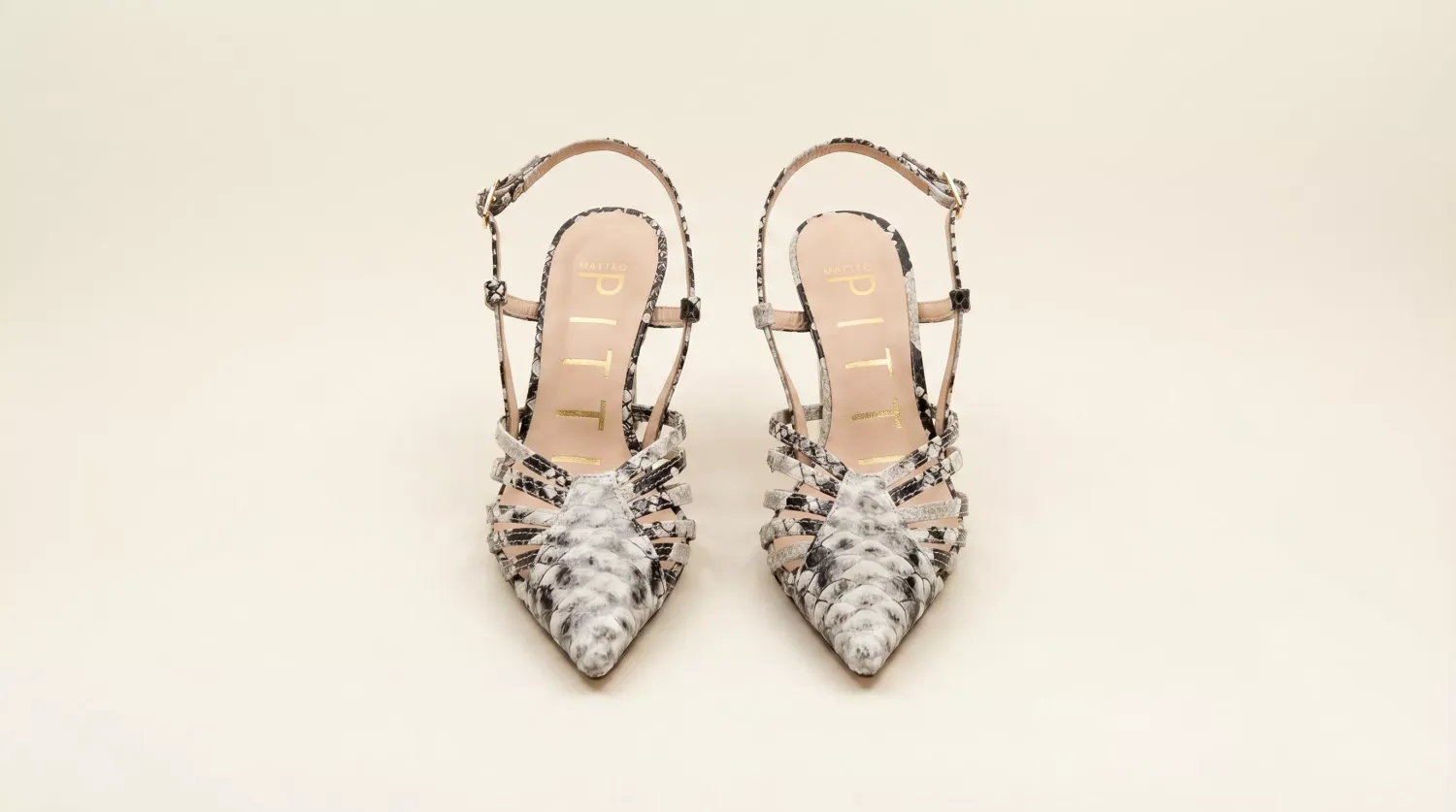 Matteo Pitti Penny slingback python talon aiguille
