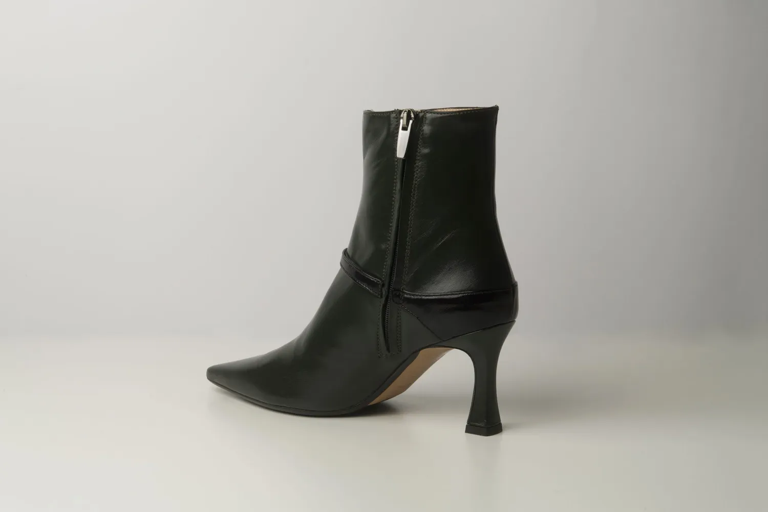 Matteo Pitti Penny bottine vert bosco boucles