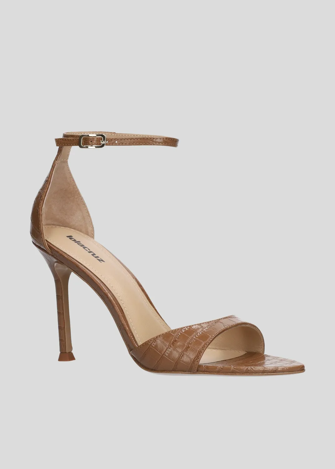 Lola Cruz Scarlett 95 sandales camel talon 9,5 cm