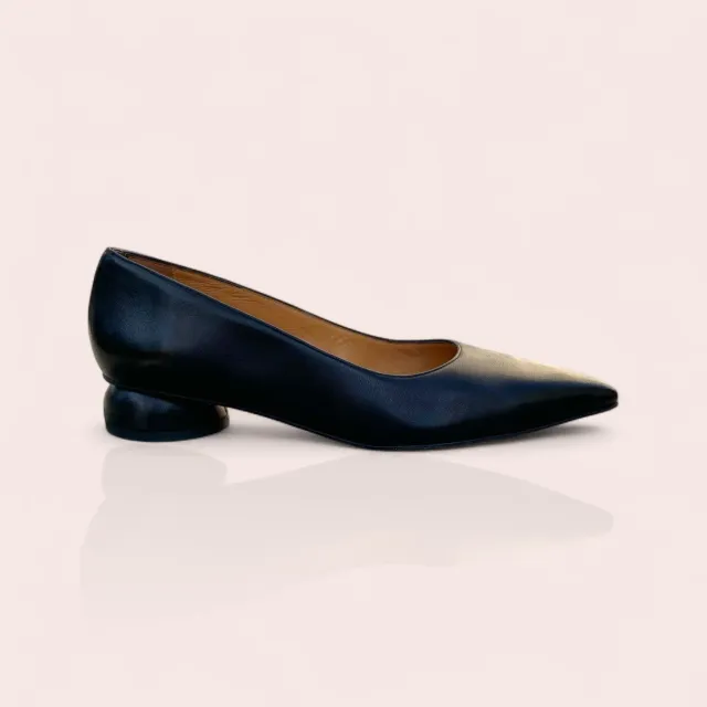 Karine Arabian Solenn escarpin slingback cuir noir 30 mm