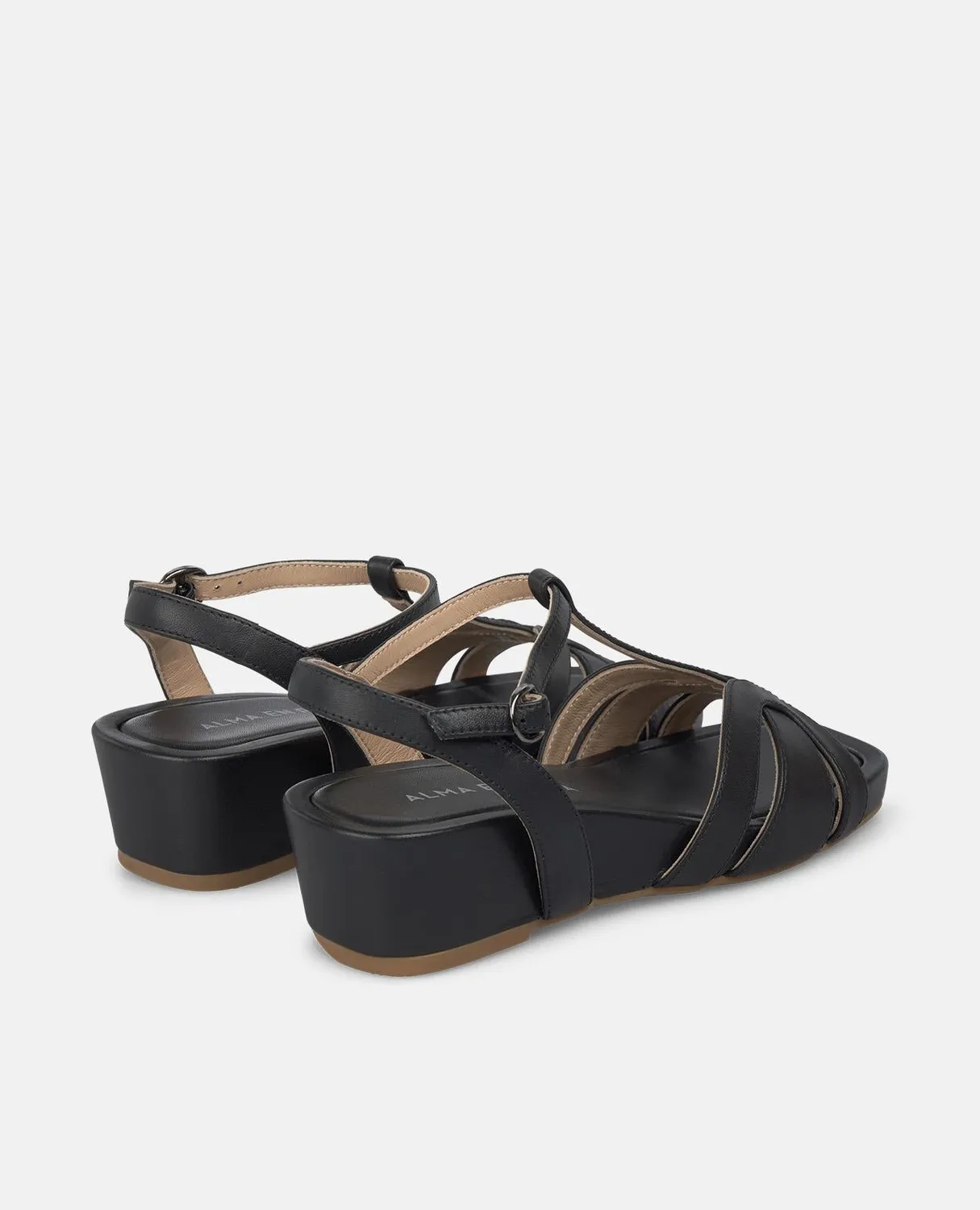 Alma en Pena V267711 sandales compensees noires cuir