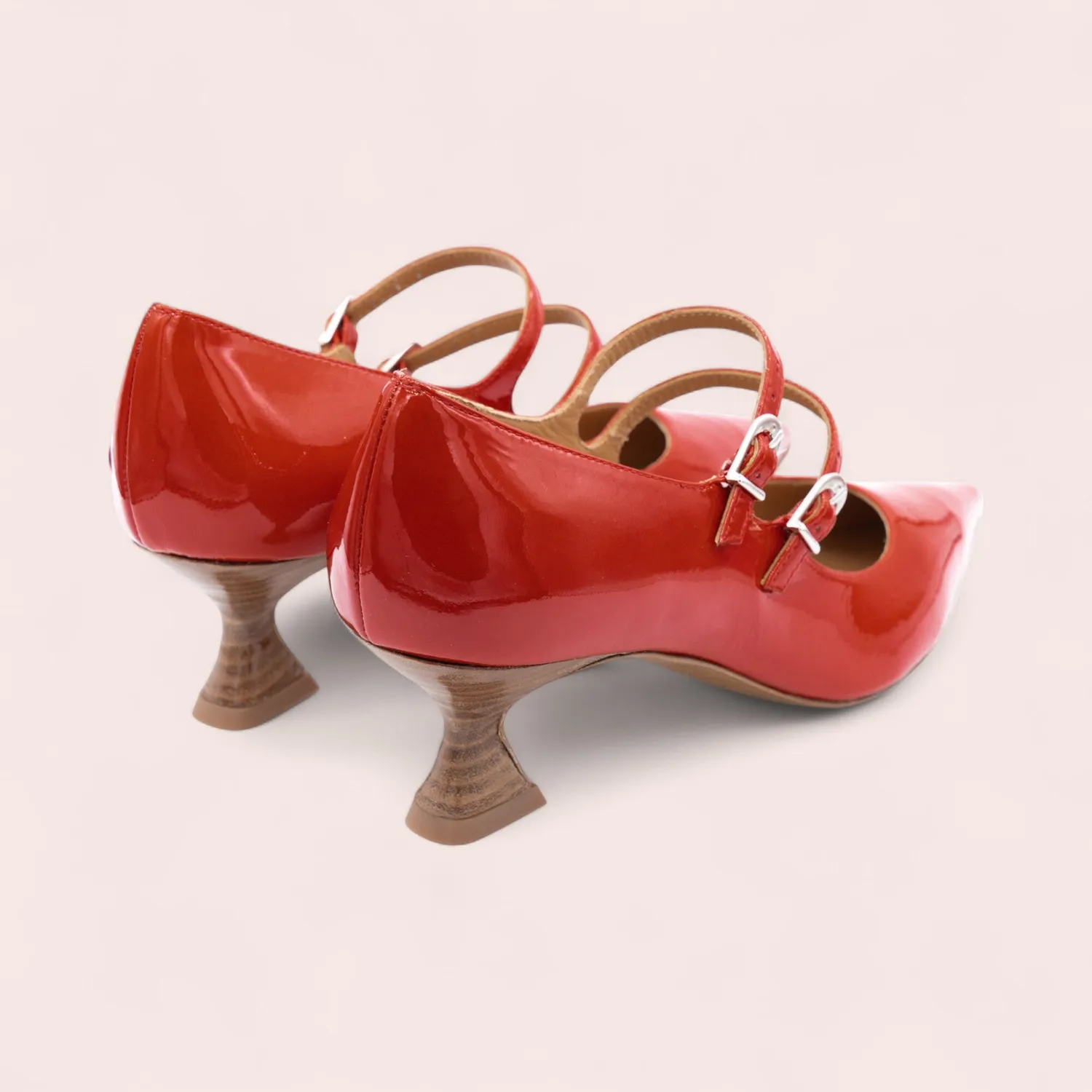 Karine Arabian Sona escarpins babies rouge cuir verni