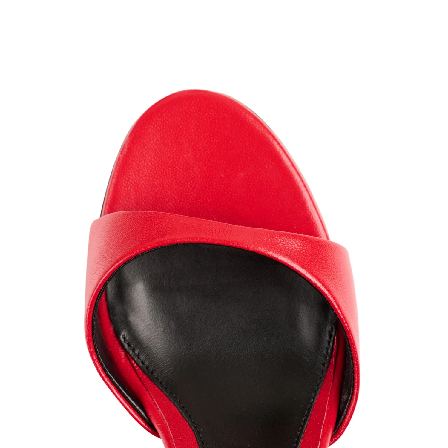 Maison Ernest Lidylle 85 mules rouge cuir mat talon 8,5 cm