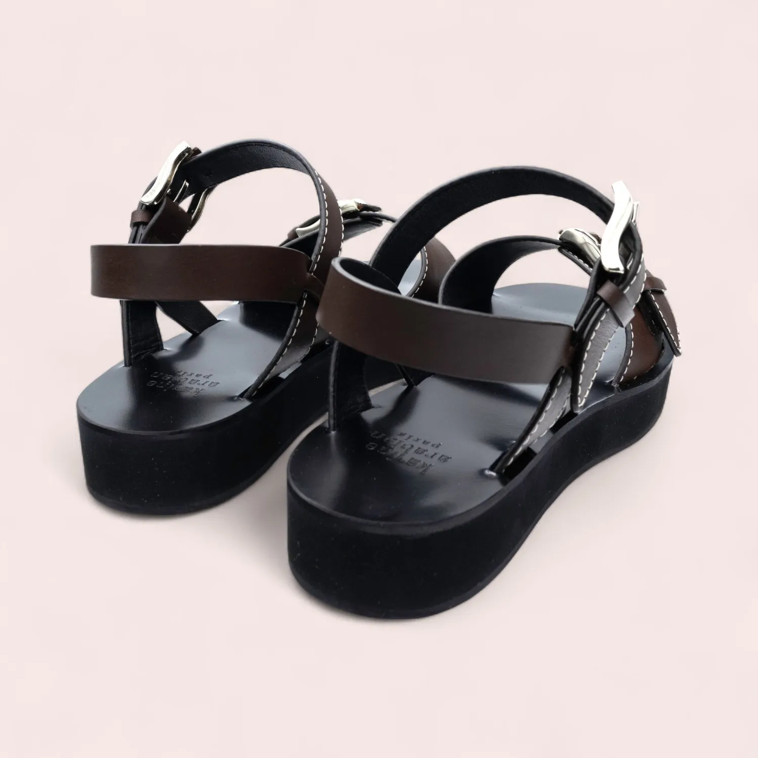 Karine Arabian Tyler sandale cuir marron 25 mm