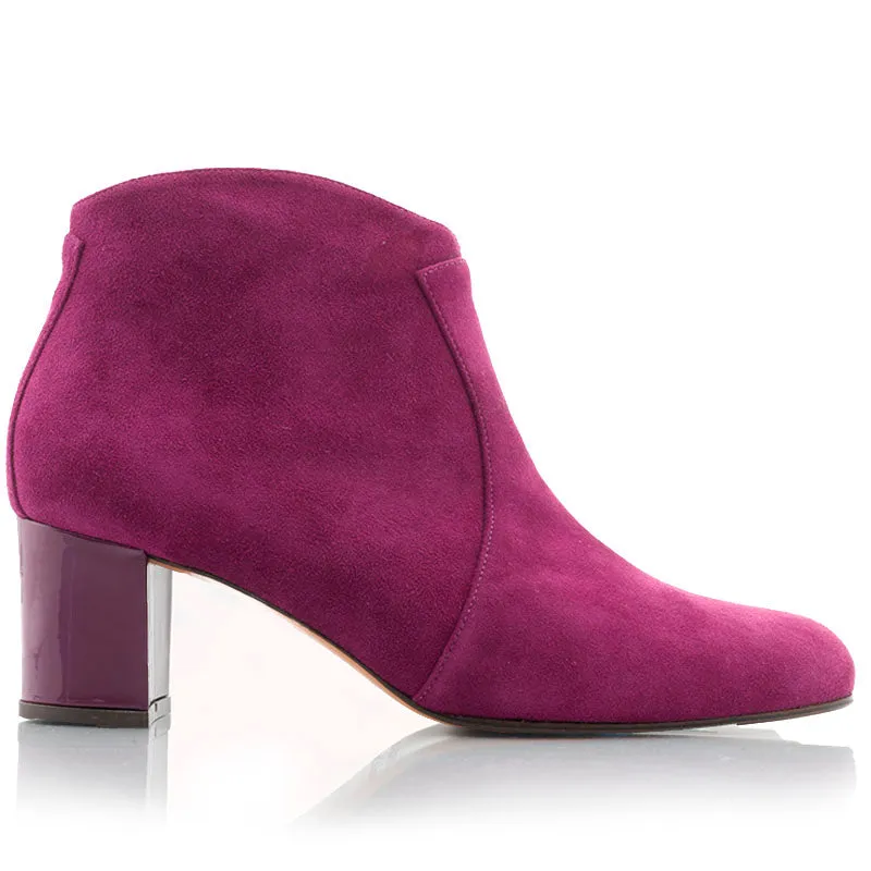 Bégum Paris Oxford bottine velours talon 5 cm