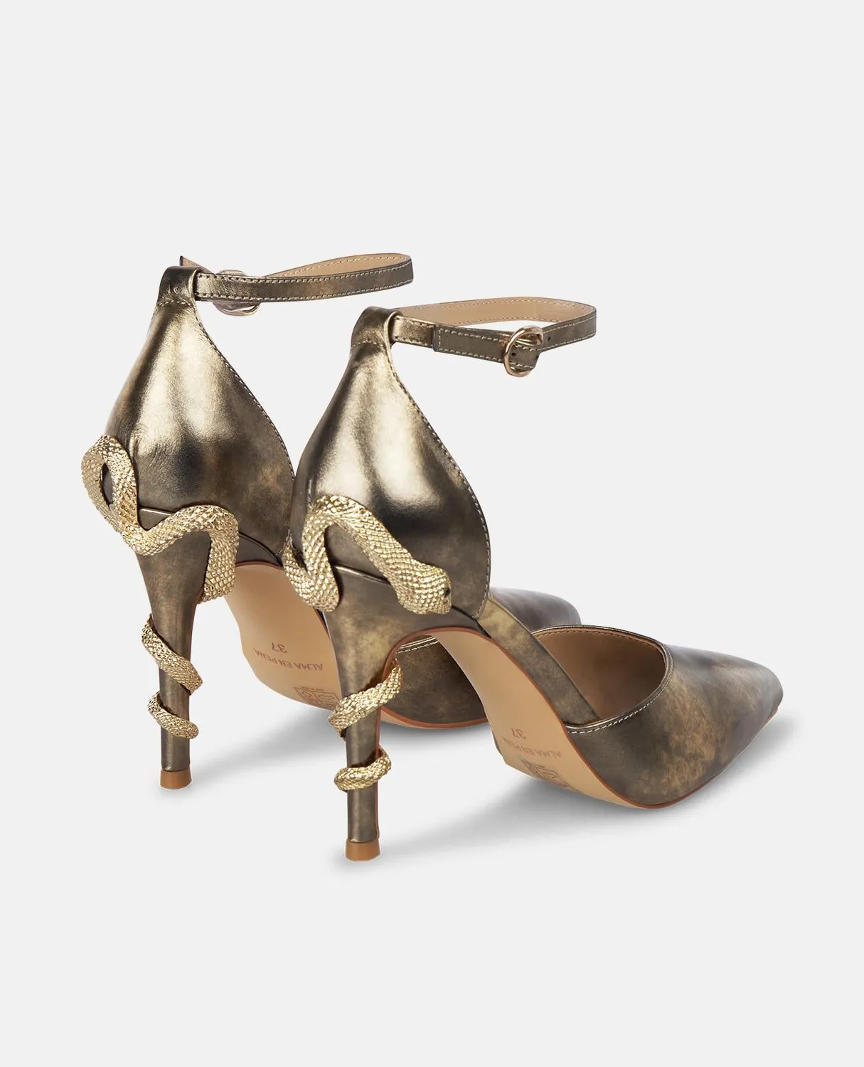 Alma en Pena I250440 escarpins bronze cuir talon 9 cm