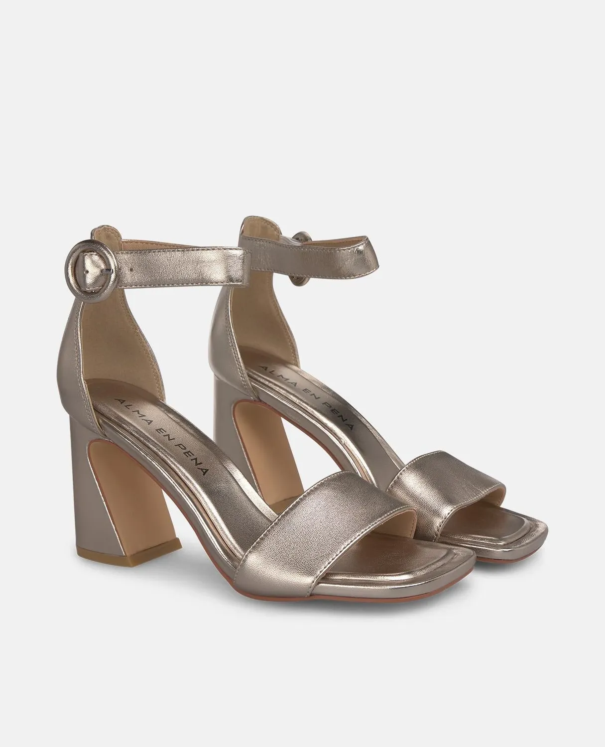 Alma en Pena I250096 Diva sandales bronze cuir talon 8,3 cm