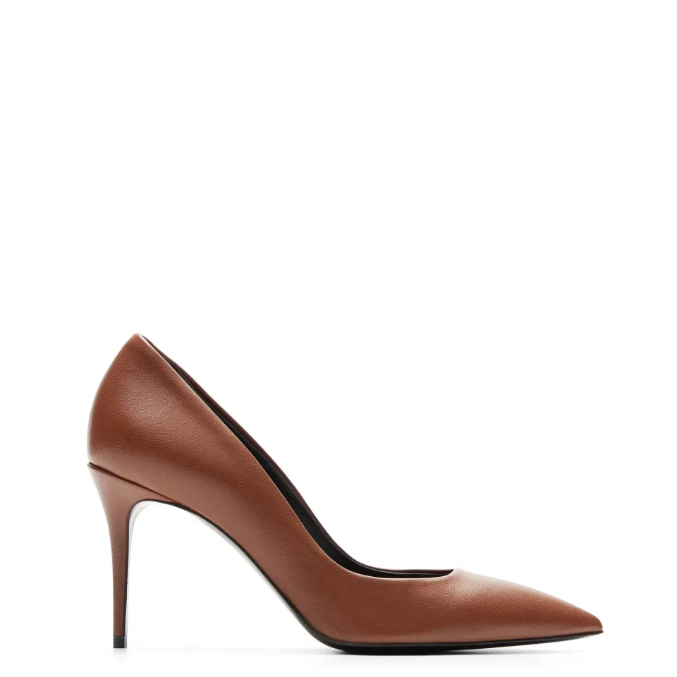 Maison Ernest Voltige 85 escarpin chocolat cuir mat