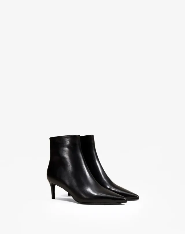 Mi/Mai Noura Low Black Calf bottines cuir talon 6cm