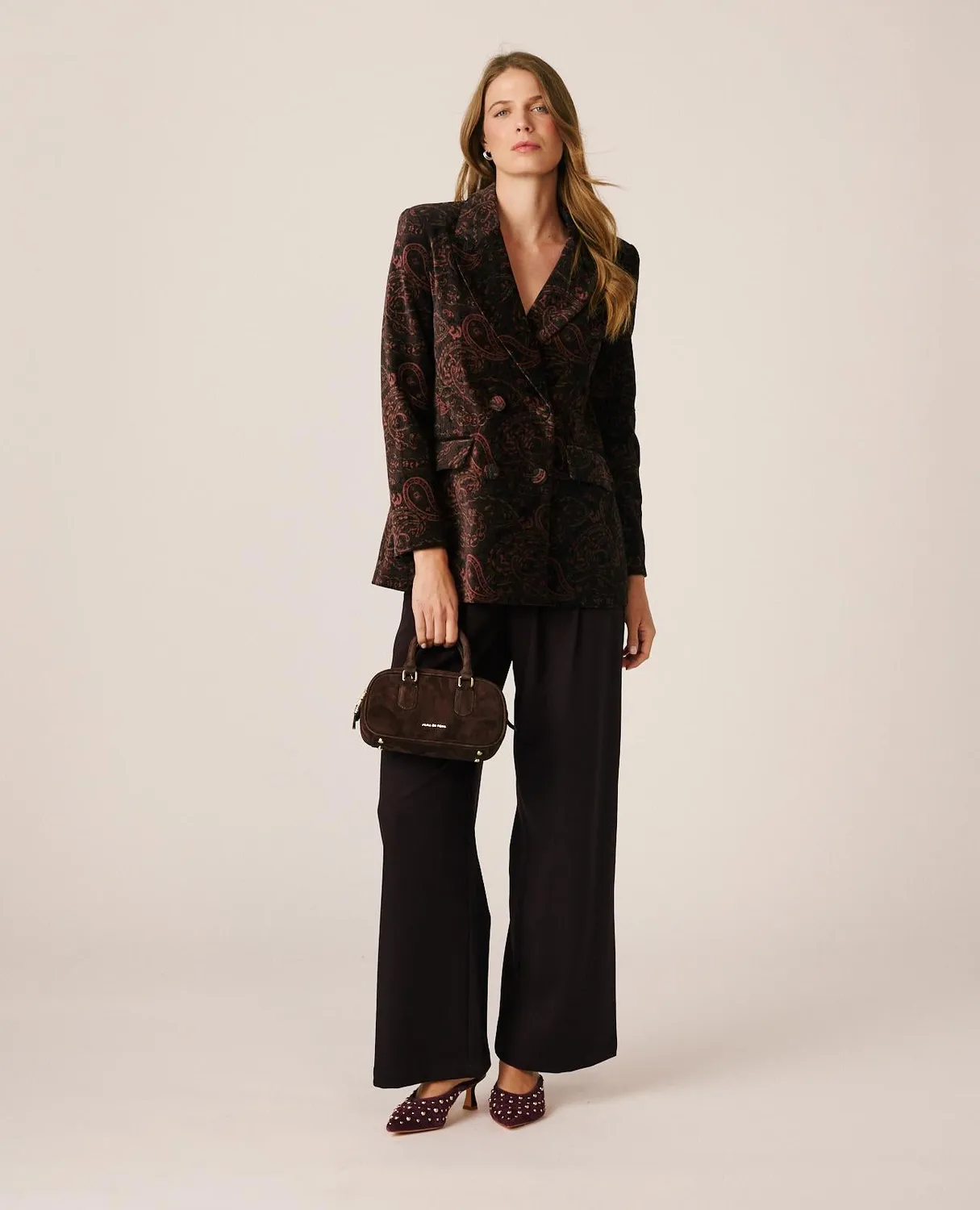 Alma en Pena I26CL1000 blazer velours marron paisley