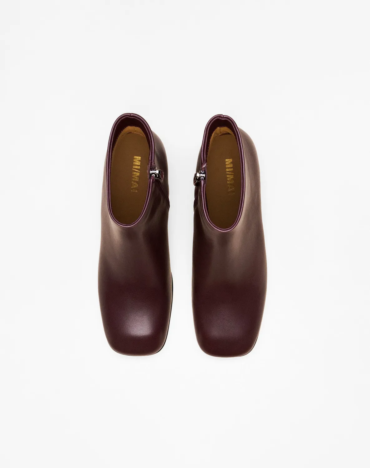 Mi/Mai Tadao Burgundy bottines cuir talon 5cm