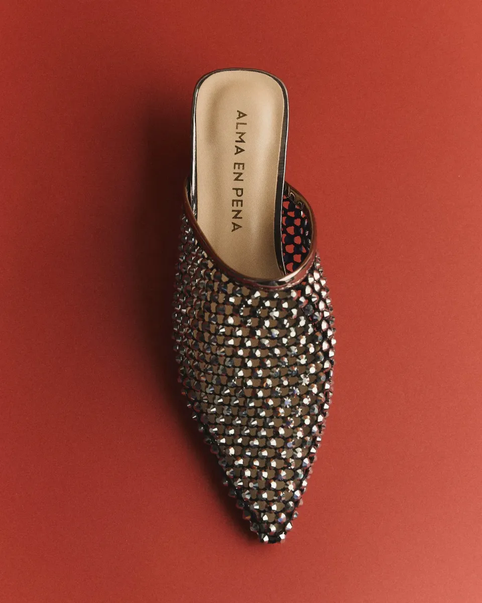Alma en Pena V260756 mules argenté talon 5 cm