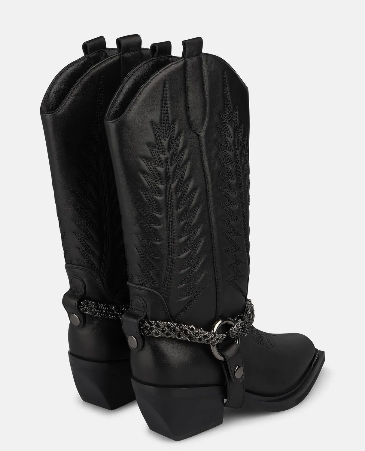 Alma en Pena I260572 bottes cowboy cuir noir talon 5,5 cm