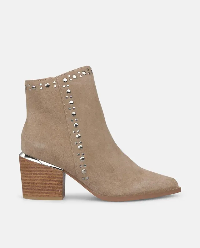 Alma en Pena I2653005C bottines cuir vison cloutées