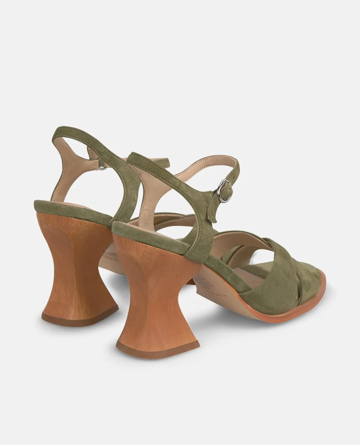 Alma en Pena V262450 sandales kaki talon 10 cm cuir