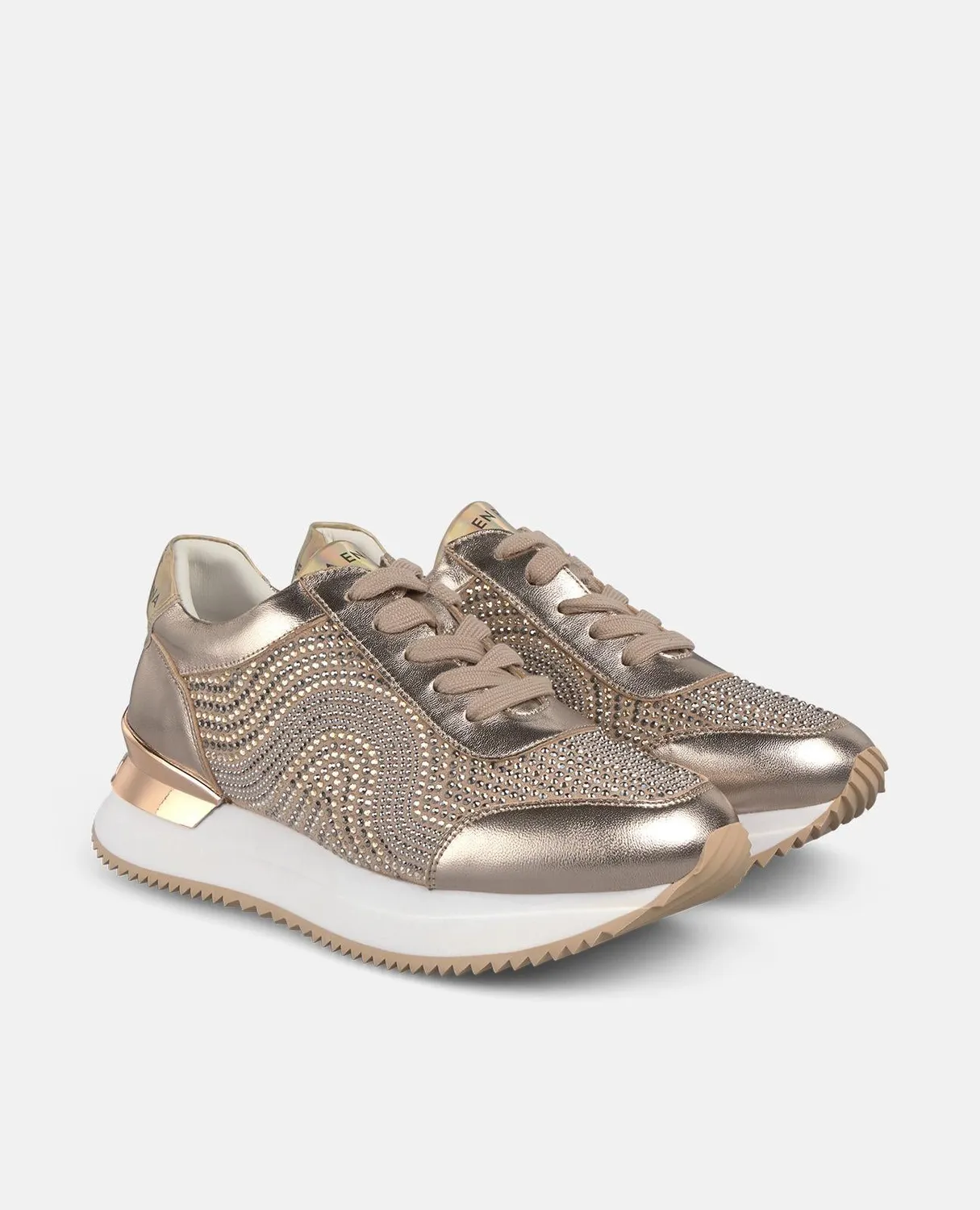 Alma en Pena I251503 sneakers bronze strass plateforme