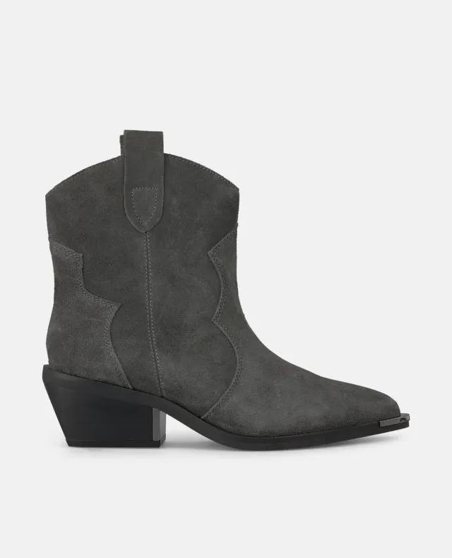Alma en Pena I250916 bottines cowboy grises talon 4,5 cm