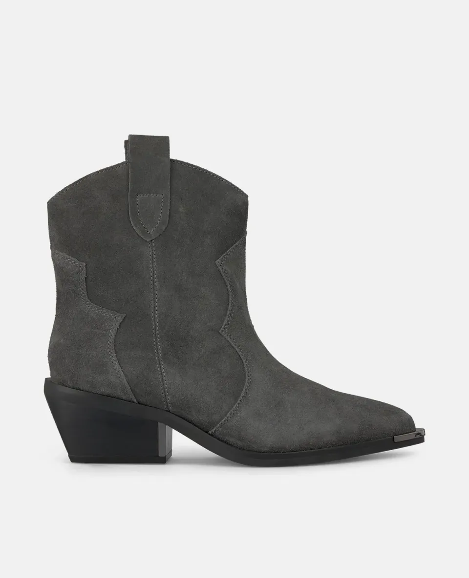 Alma en Pena I250916 bottines cowboy grises talon 4,5 cm
