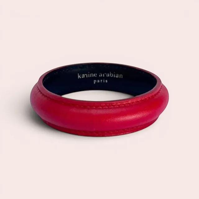 Karine Arabian Jonc bracelet cuir rouge