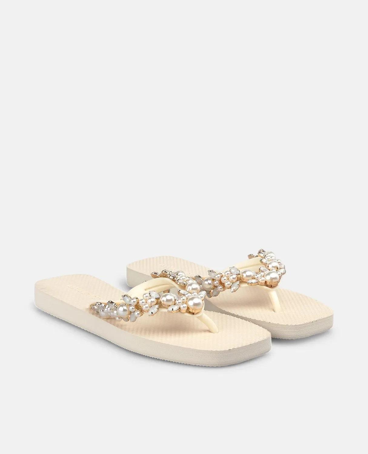 Alma en Pena V269008 Summer White tongs blanc plat 2 cm