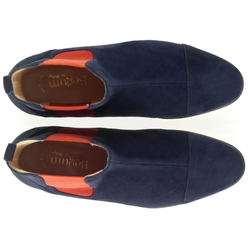 Bégum Paris Amazone bottines marine rouge 2 cm