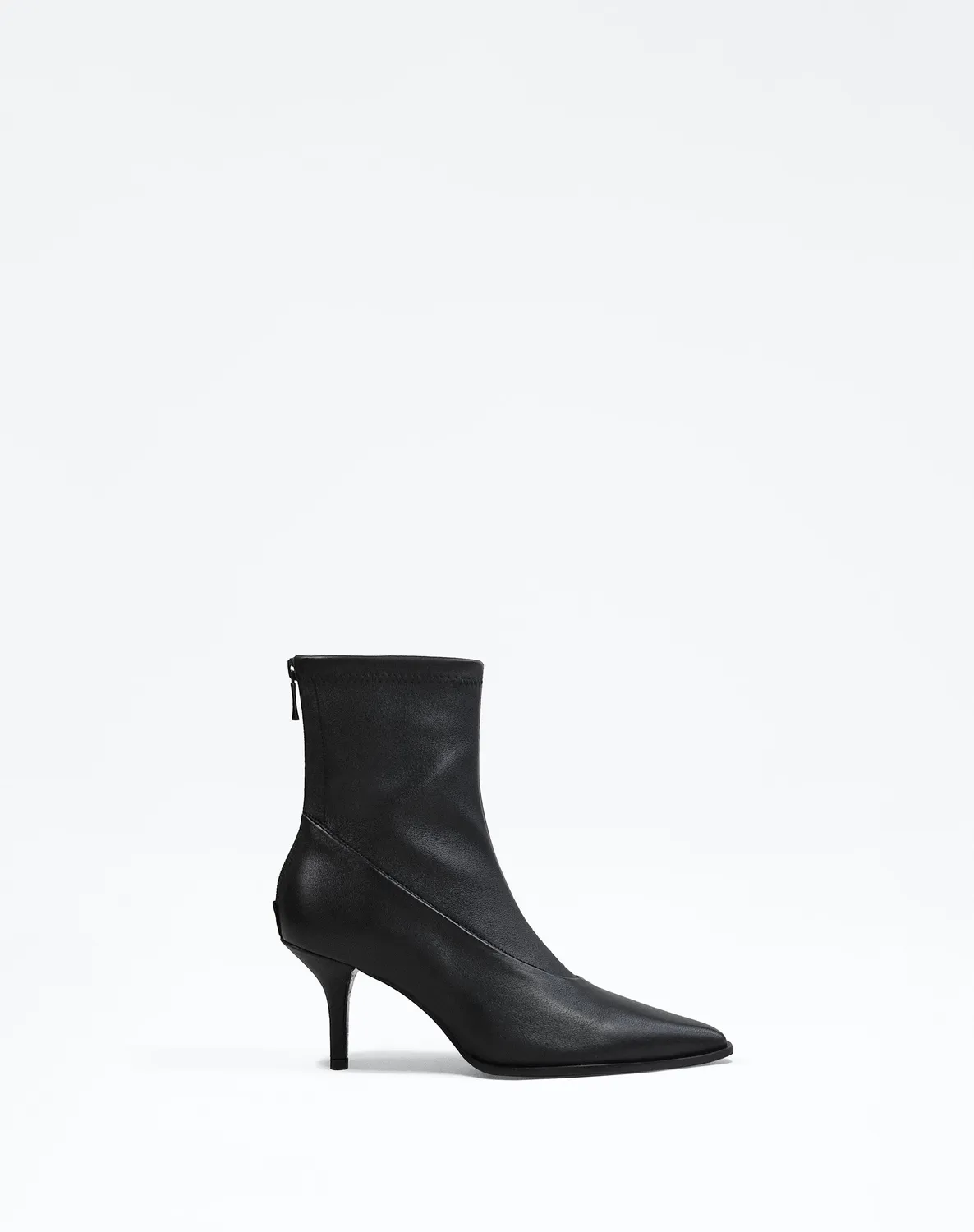 Mi/Mai Ando Black Calf bottines noires stretch talon aiguille
