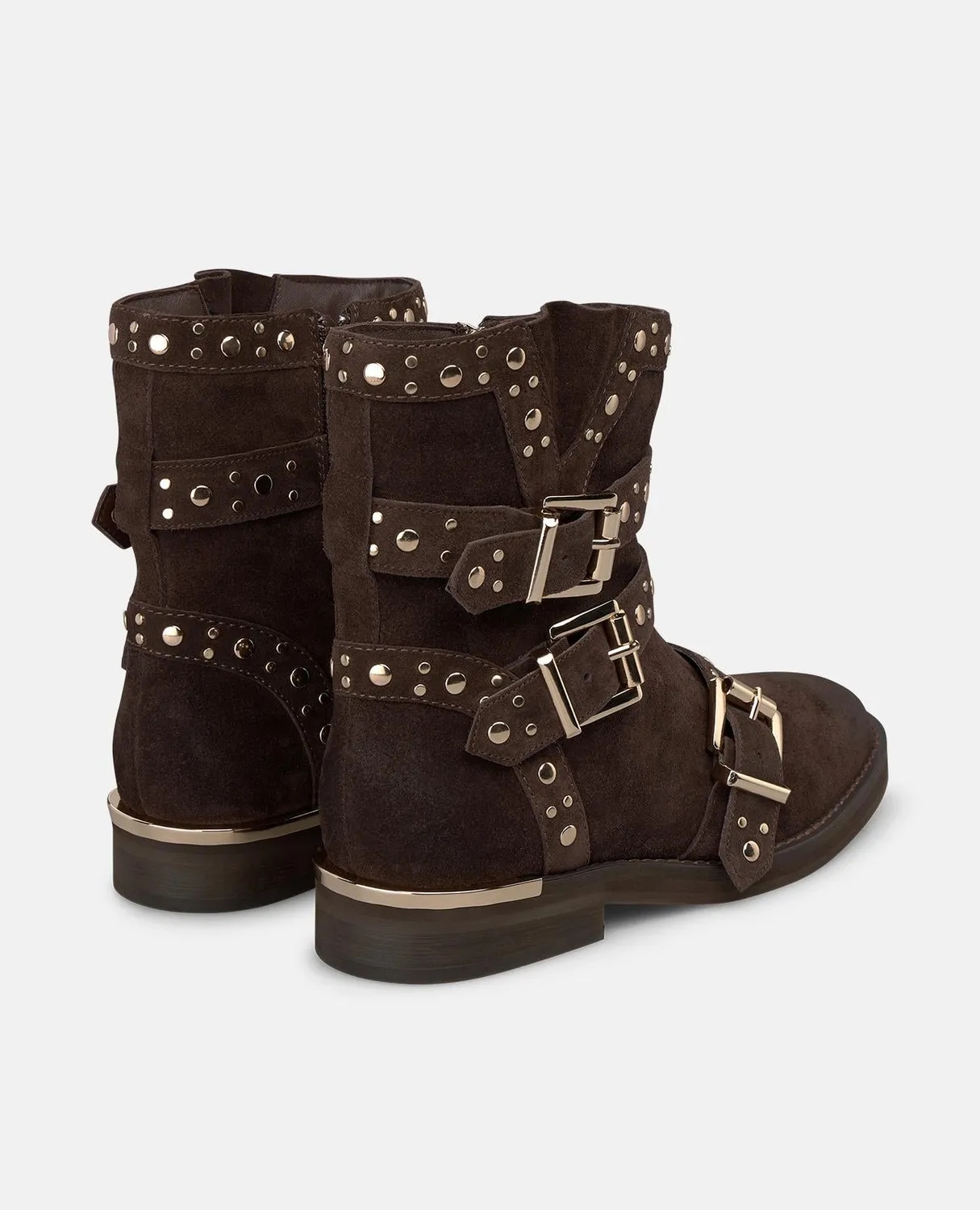 Alma en Pena I260902 bottines cuir marron talon plat