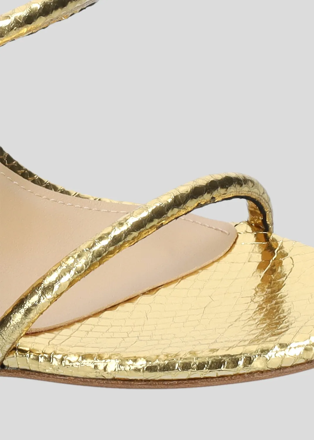 Lola Cruz Greta 95 sandales dorees talon 9,5 cm