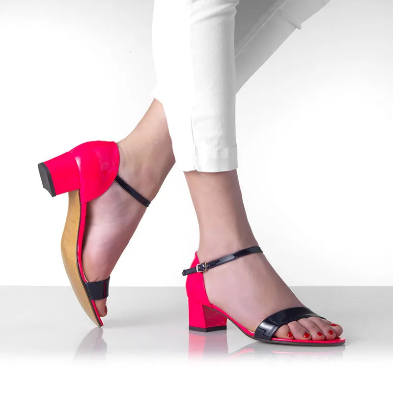 Bégum Paris Monaco ballerines vernis bleu talon 4 cm