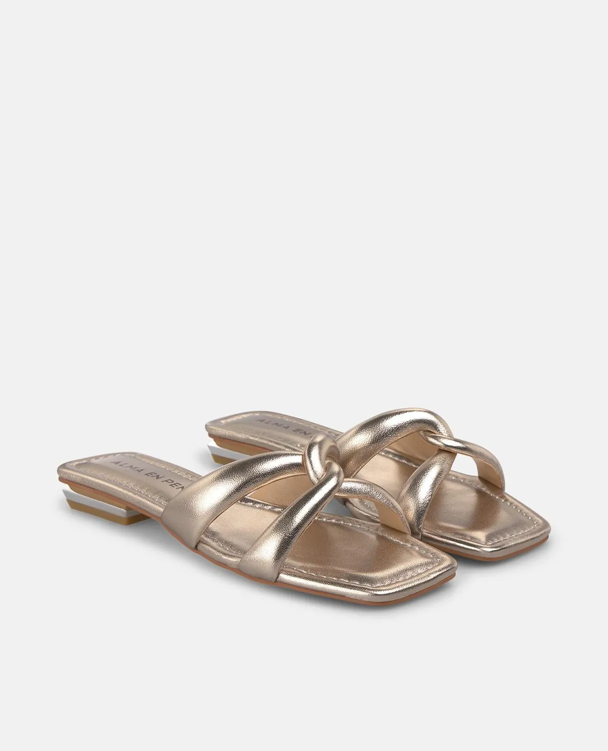 Alma en Pena V268608 sandale plate bronze cuir