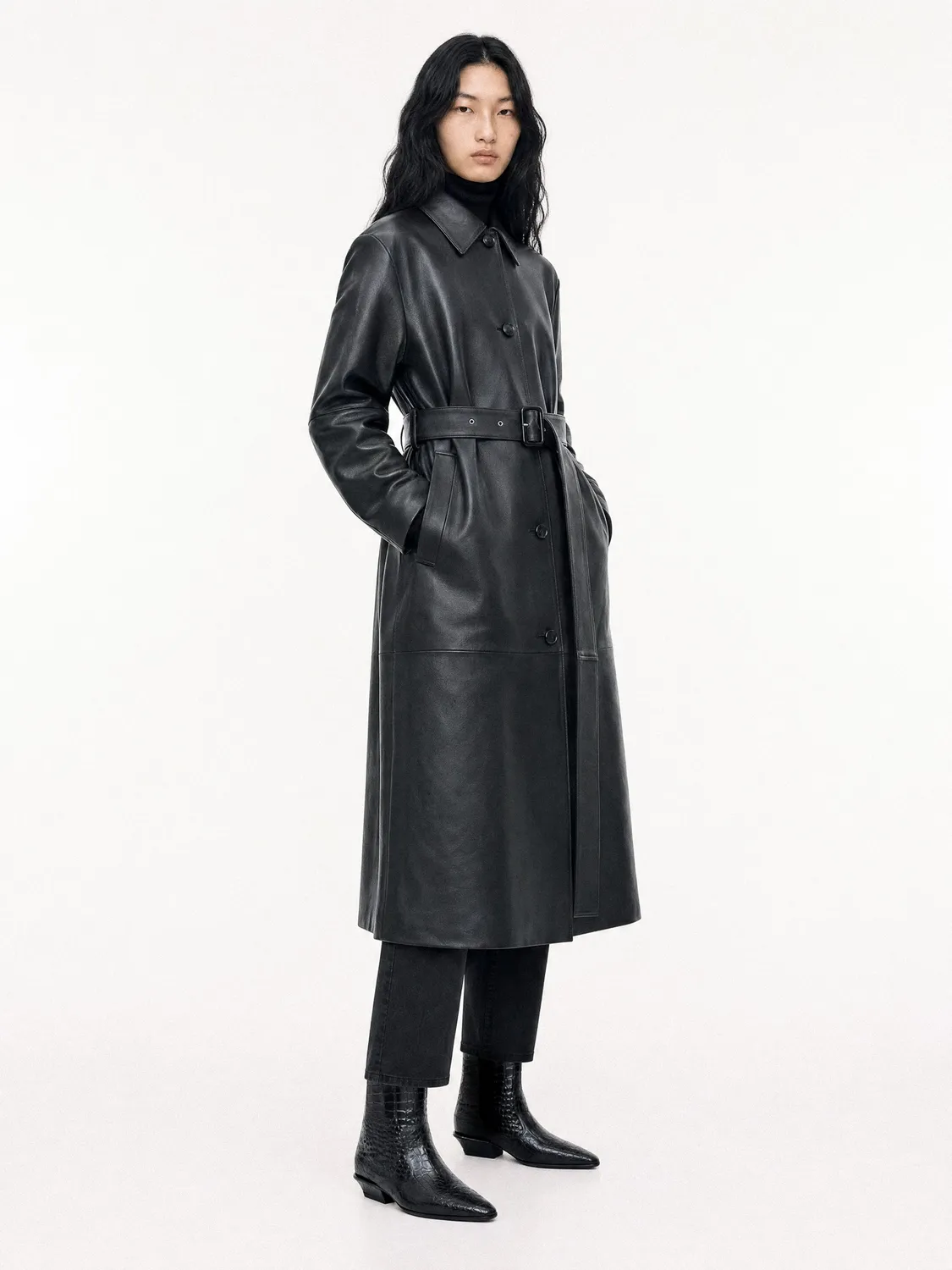 Mi/Mai Tamy Black Croc bottines cuir croco
