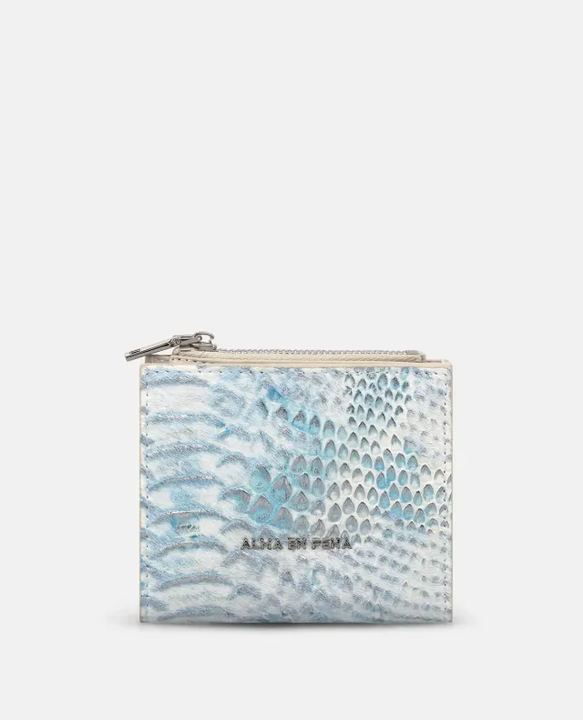 Alma en Pena WT100 portefeuille cuir turquoise compact