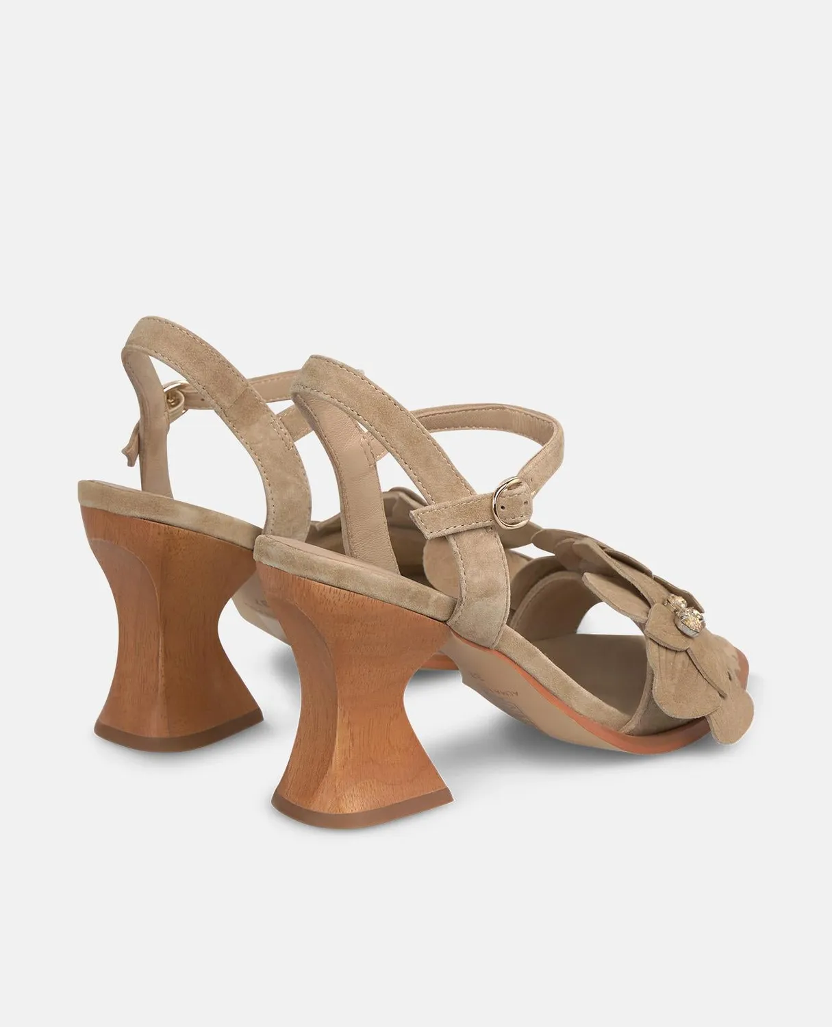 Alma en Pena V262451 sandale talon fleur beige 10 cm