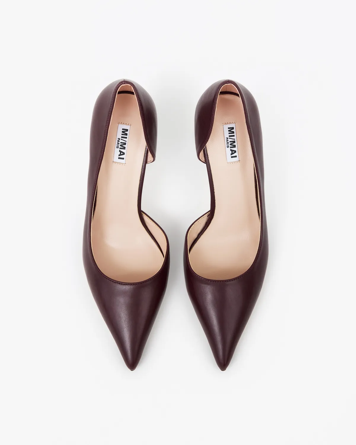 Mi/Mai Kelly Burgundy escarpins cuir bordeaux 8 cm