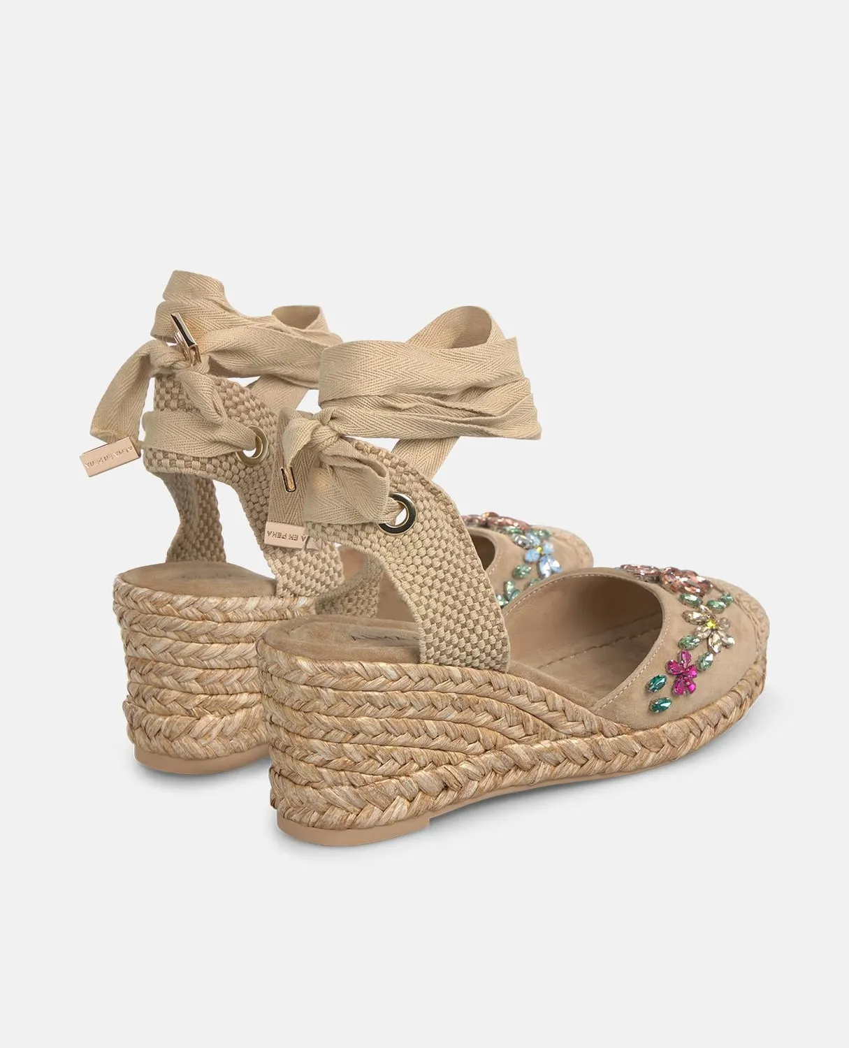 Alma en Pena V265692 espadrille compensée sable 6,5 cm