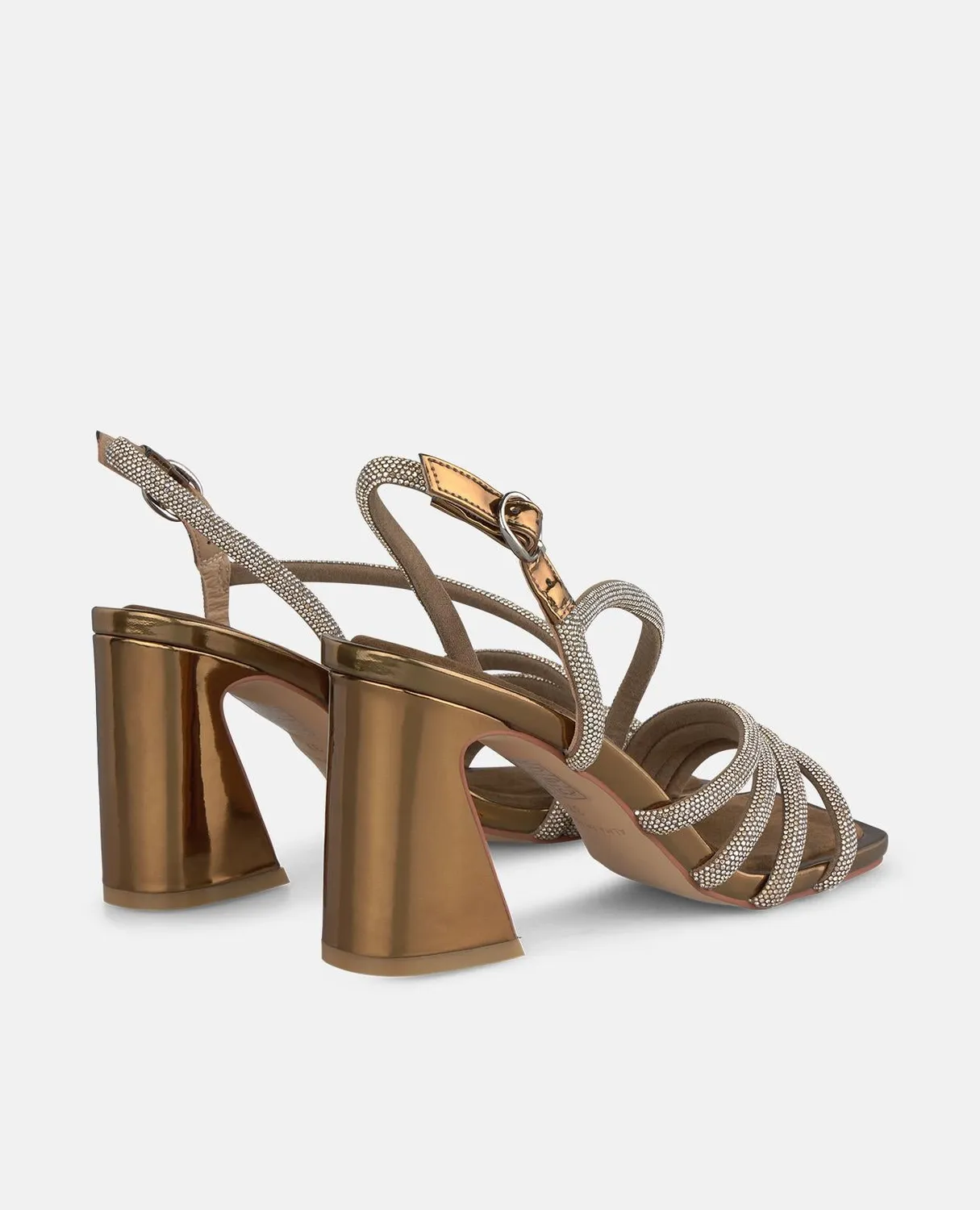 Alma en Pena I250097 sandales bronze strass talon 8 cm